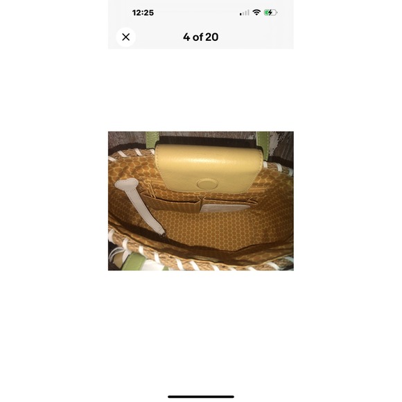 Brighton Bags Brighton Straw Shoulder Bag‎ with Leather Flower - Picture 2 of 9